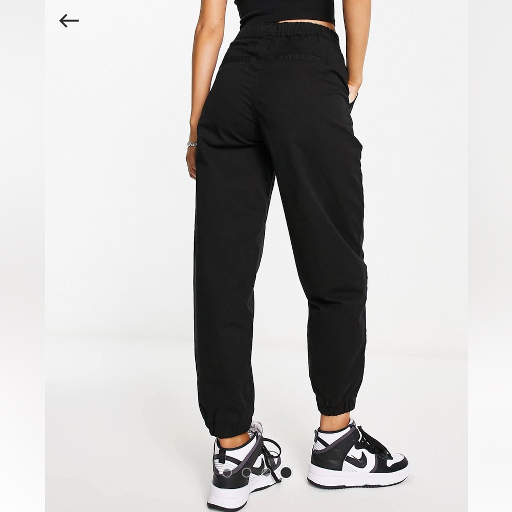 Noisy May Elasticated Cuff Cargo Pants In Black - image 4